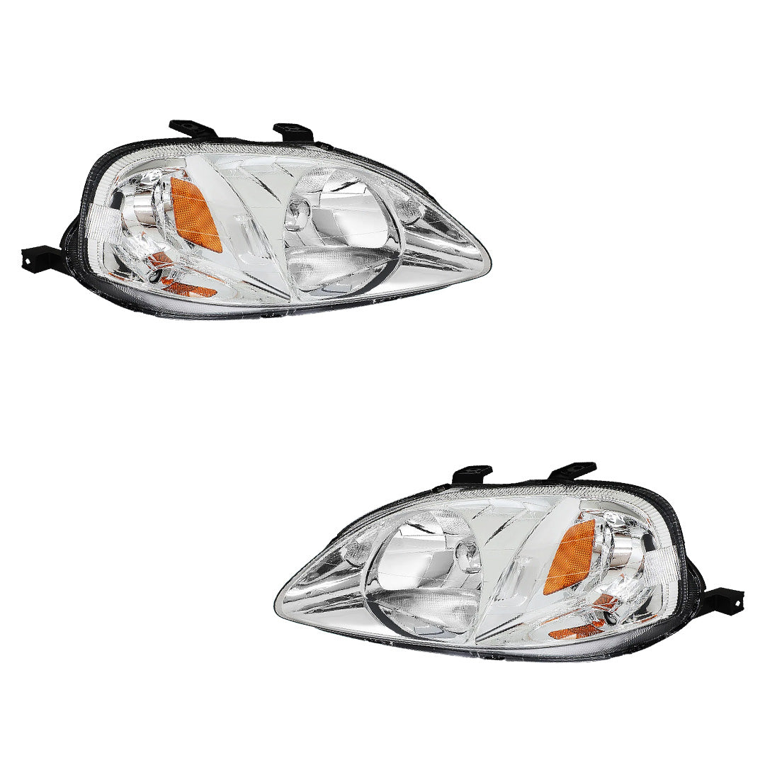 Honda Civic (1999 - 2000) Type-R Replacement Headlights LH + RH