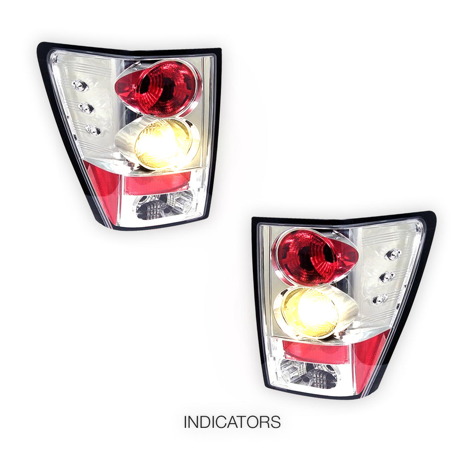Jeep Grand Cherokee WH (2005 - 2010) Full Smoked Altezza Halogen Tail Lights LH + RH