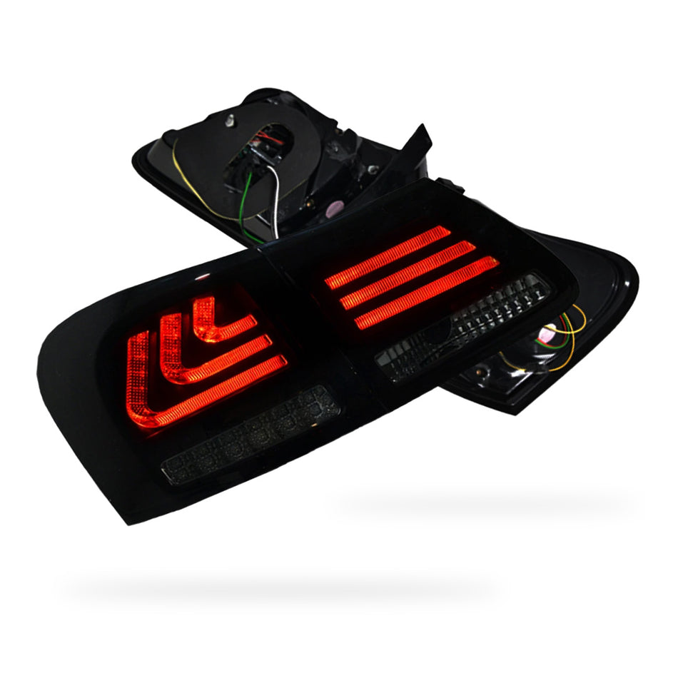 Lexus GS S190 (2005 - 2010) Smoked Red Sequential 3D LED Stripe Bar Tail Lights LH + RH