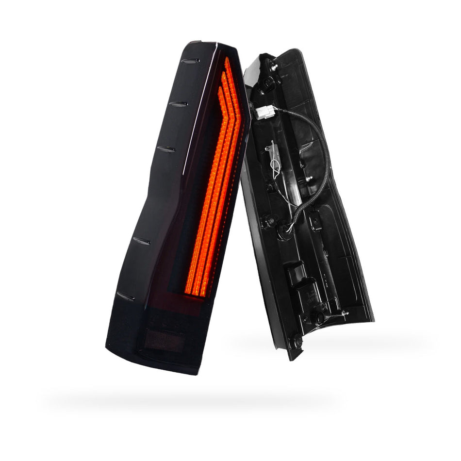 Toyota HiAce H300 (2020 - 2025) Smoked Black Sequential Full 3D LED Stripe Tail Lights LH + RH