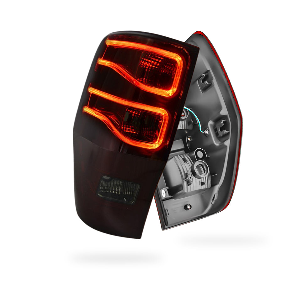 Ford Ranger PX MK1 / MK2 / MK3 (2011 - 2021) Smoked Red 3D LED Stripe Bar Tail Lights LH + RH