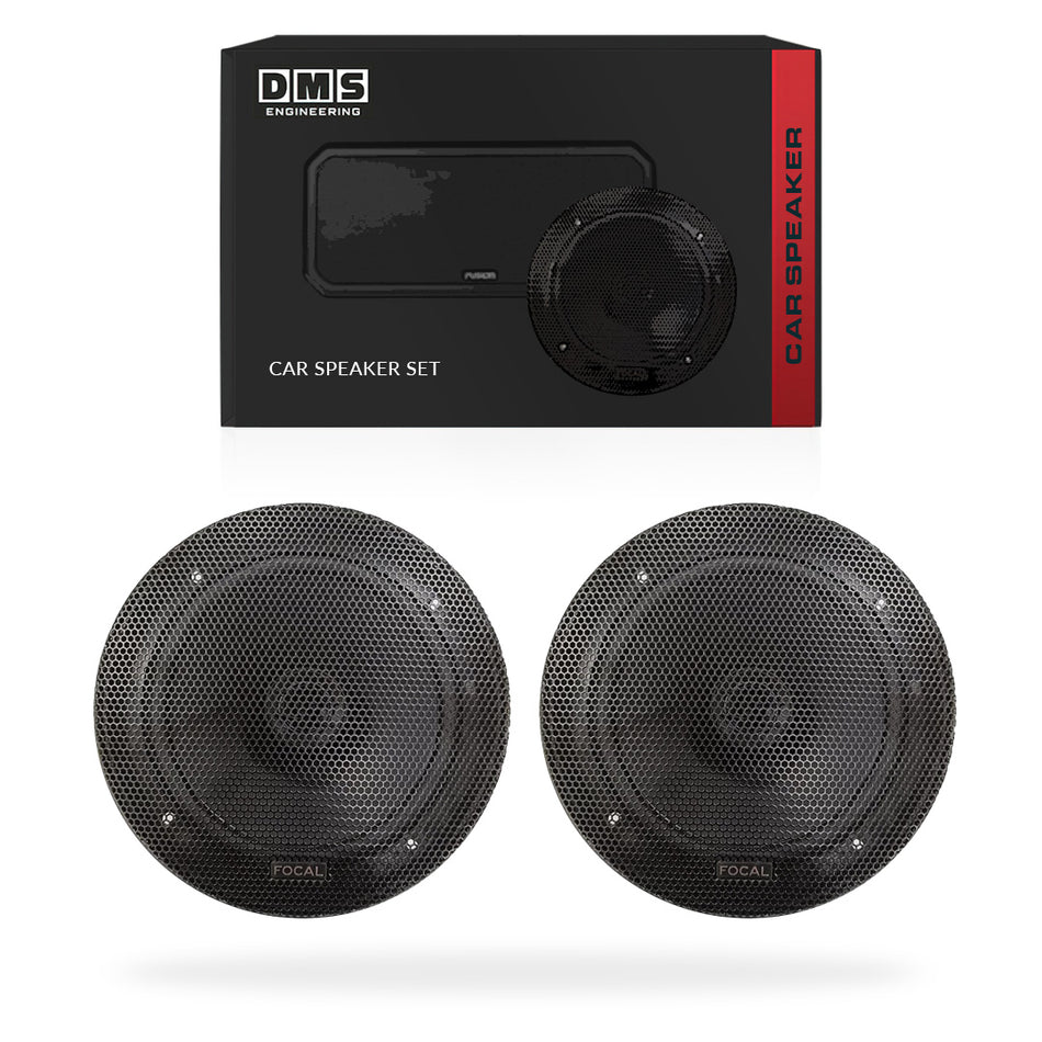 6.5" Round & Square / 4" Rectangular Shallow Mount Car Speakers Set