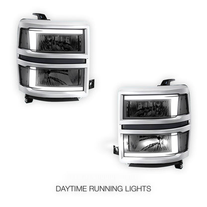 Chevrolet Silverado 1500 LT / LTZ / LS (2014 - 2015) L-LED DRL Sequential Headlights LH + RH