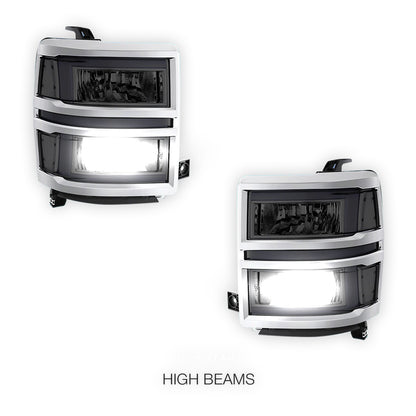 Chevrolet Silverado 1500 LT / LTZ / LS (2014 - 2015) L-LED DRL Sequential Headlights LH + RH