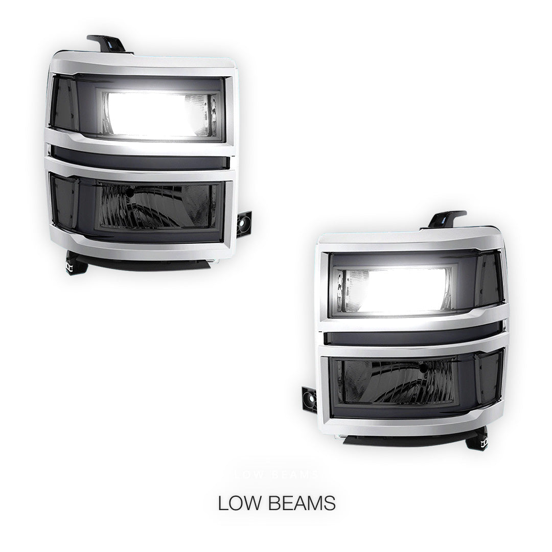 Chevrolet Silverado 1500 LT / LTZ / LS (2014 - 2015) L-LED DRL Sequential Headlights LH + RH