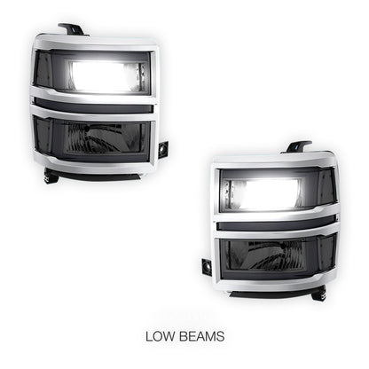 Chevrolet Silverado 1500 LT / LTZ / LS (2014 - 2015) L-LED DRL Sequential Headlights LH + RH