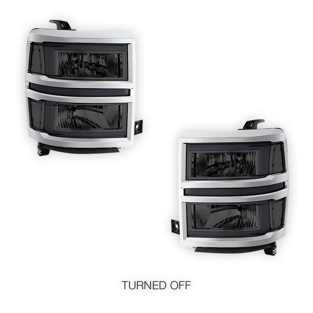Chevrolet Silverado 1500 LT / LTZ / LS (2014 - 2015) L-LED DRL Sequential Headlights LH + RH
