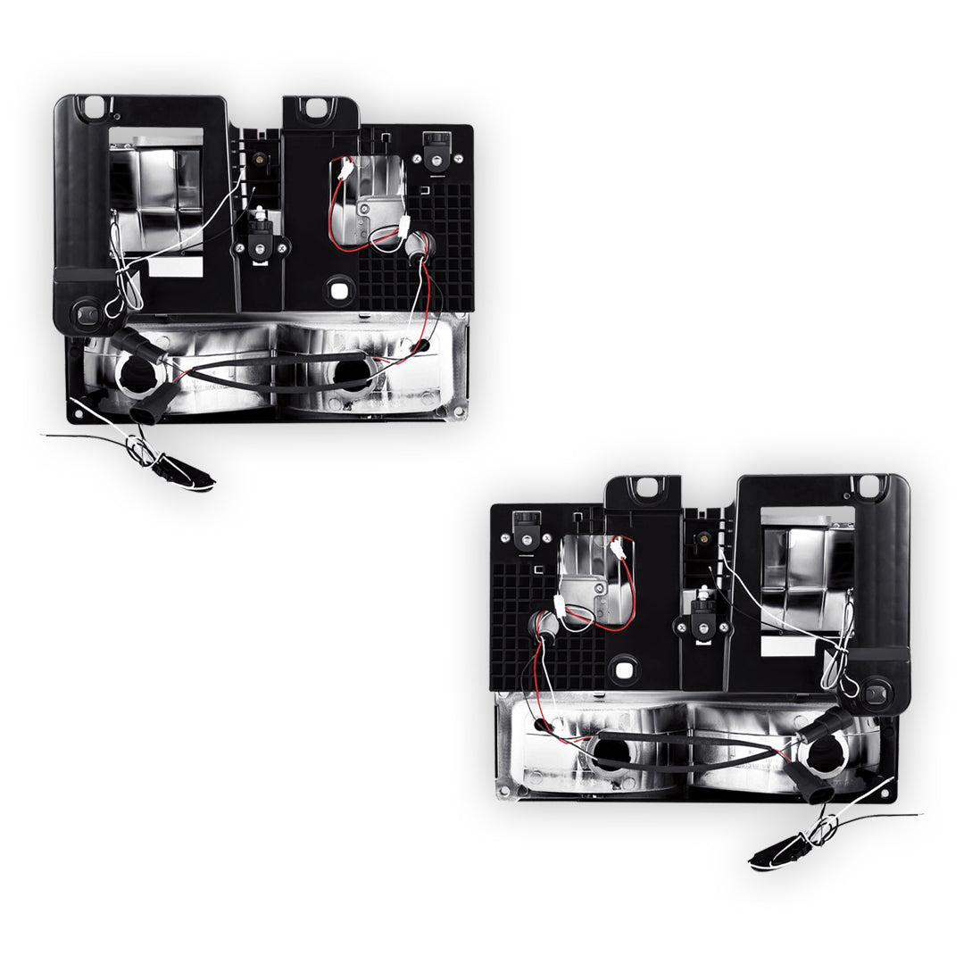 Chevrolet K3500 Cheyenne / Scottsdale / Silverado (1988 - 2000) U-LED DRL Replacement Headlights LH + RH