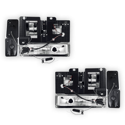 Chevrolet K3500 Cheyenne / Silverado (1988 - 1993) Square-LED DRL Replacement Headlights LH + RH