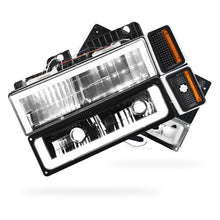 Chevrolet K3500 Cheyenne / Silverado (1988 - 1993) Square-LED DRL Replacement Headlights LH + RH