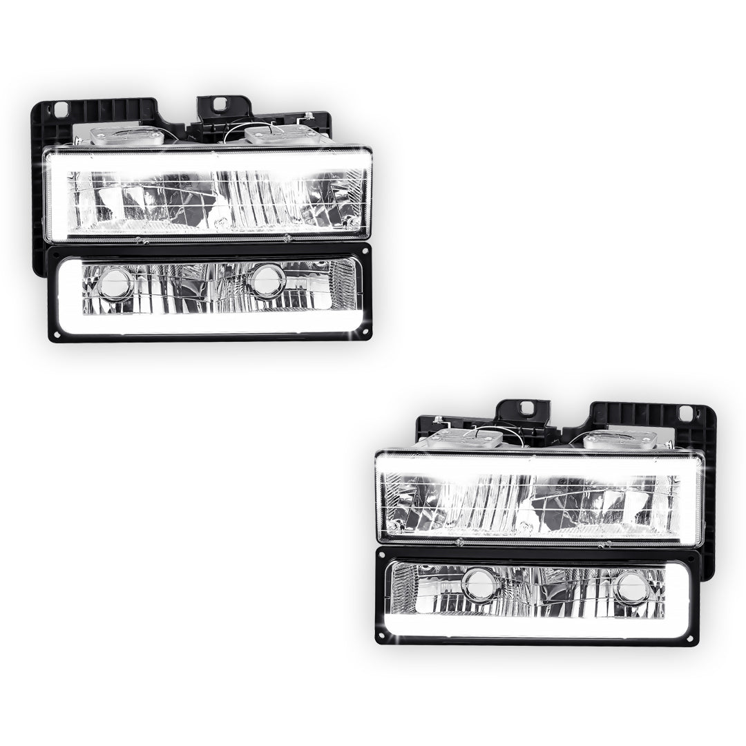 Chevrolet Tahoe LS / LT (1995 - 2000) C-LED DRL Replacement Headlights LH + RH