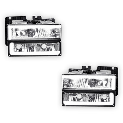 Chevrolet Tahoe LS / LT (1995 - 2000) C-LED DRL Replacement Headlights LH + RH