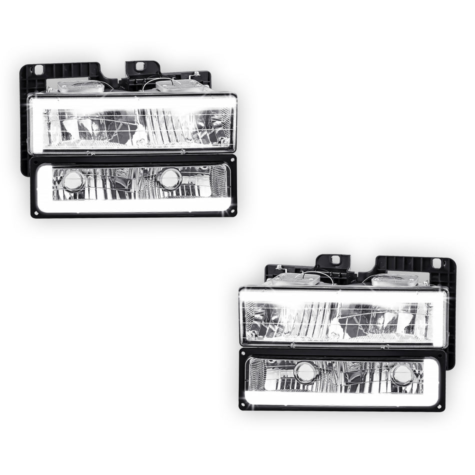 Chevrolet Tahoe LS / LT (1995 - 2000) C-LED DRL Replacement Headlights LH + RH