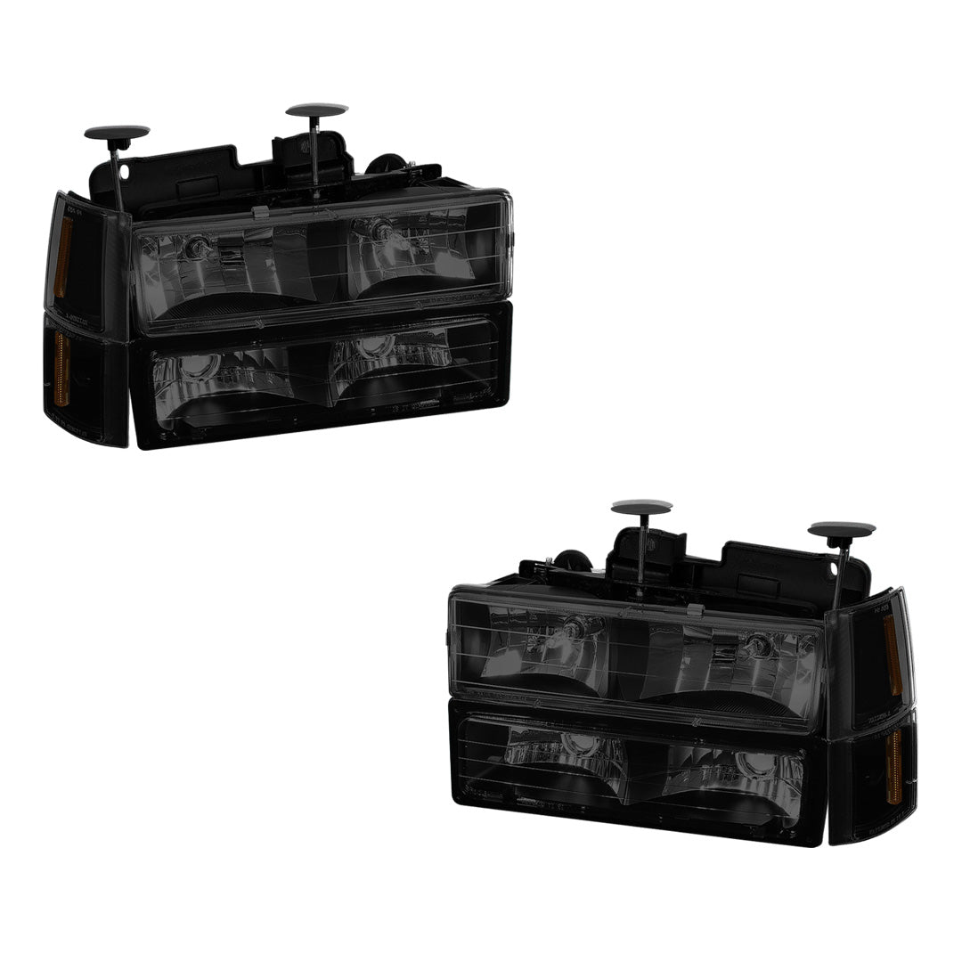 GMC K3500 SLE / SLT (1994 - 2000) Replacement Headlights and Bumper Lights LH + RH