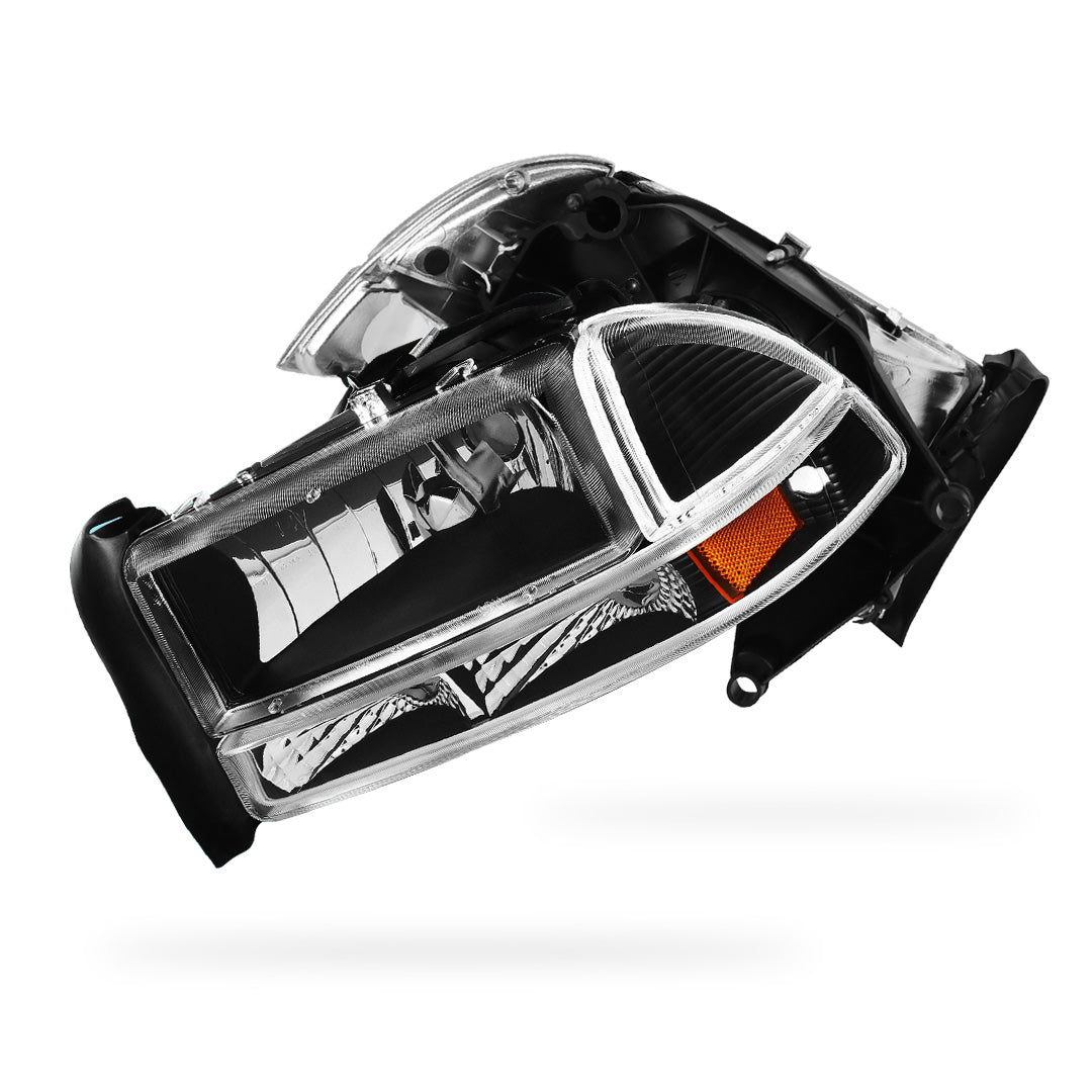 Dodge Dakota (1997 - 2004) Replacement Headlights and Bumper Lights LH + RH