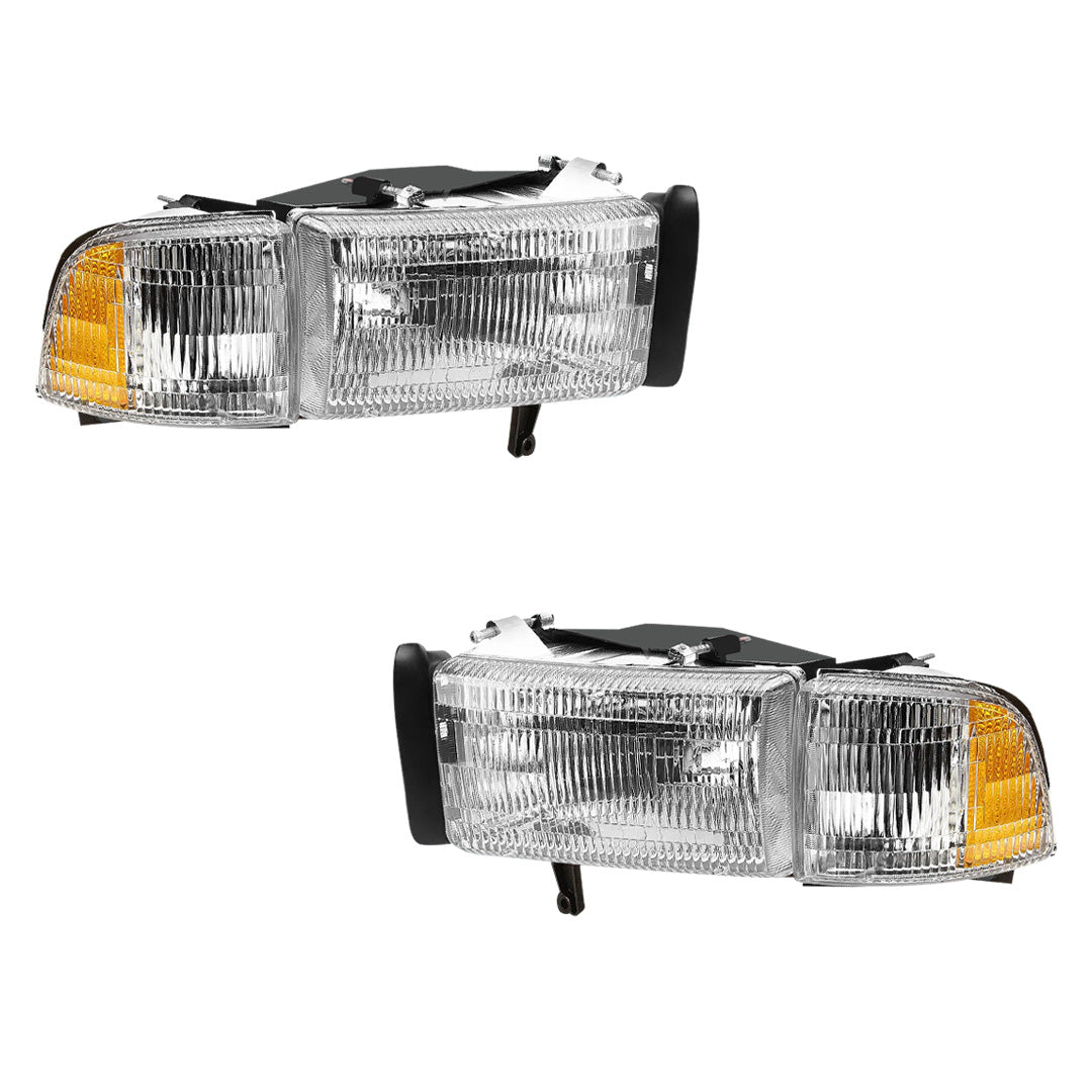 Dodge RAM 1500 (1994 - 2001) Replacement Headlights and Corner Lights LH + RH