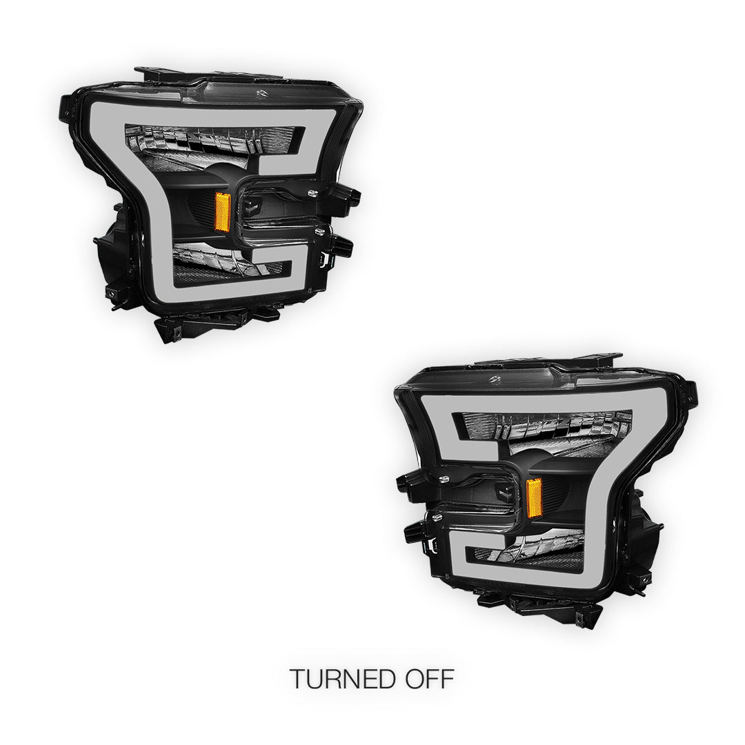 Ford F-150 (2015 - 2017) 3D LED DRL Tube Running Light Bar Headlights LH + RH
