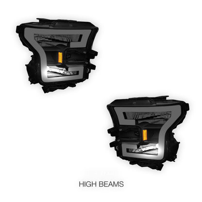 Ford F-150 (2015 - 2017) 3D LED DRL Tube Running Light Bar Headlights LH + RH