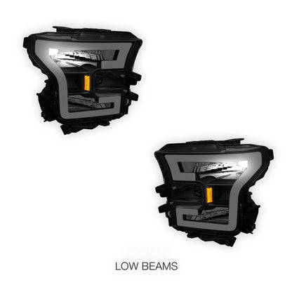 Ford F-150 (2015 - 2017) 3D LED DRL Tube Running Light Bar Headlights LH + RH