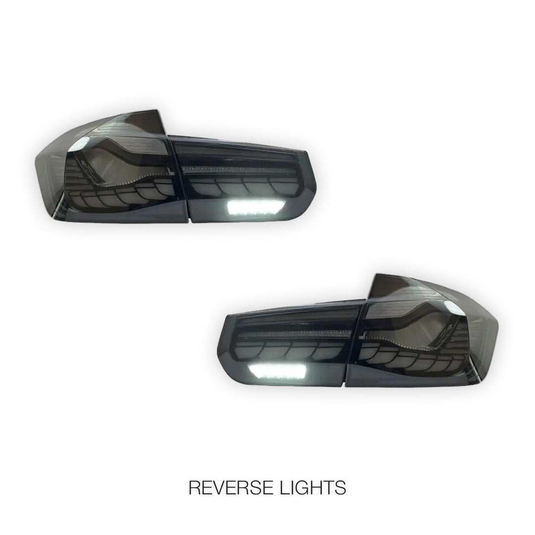 BMW 3-Series F30 / F35 / F80 (2012 - 2018) Sequential Smoked LED Inner and Outer Tail Lights LH + RH