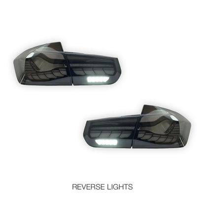 BMW 3-Series F30 / F35 / F80 (2012 - 2018) Sequential Smoked LED Inner and Outer Tail Lights LH + RH