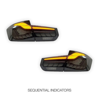 BMW 3-Series F30 / F35 / F80 (2012 - 2018) Sequential Smoked LED Inner and Outer Tail Lights LH + RH