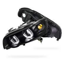 BMW X5 E53 Pre-Facelift (2000 - 2003) Black / Chrome LED 3D RGB Ange Eyes Headlights LH + RH