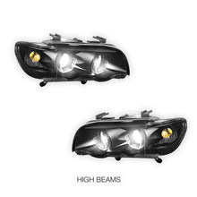 BMW X5 E53 Pre-Facelift (2000 - 2003) Black / Chrome LED 3D RGB Ange Eyes Headlights LH + RH