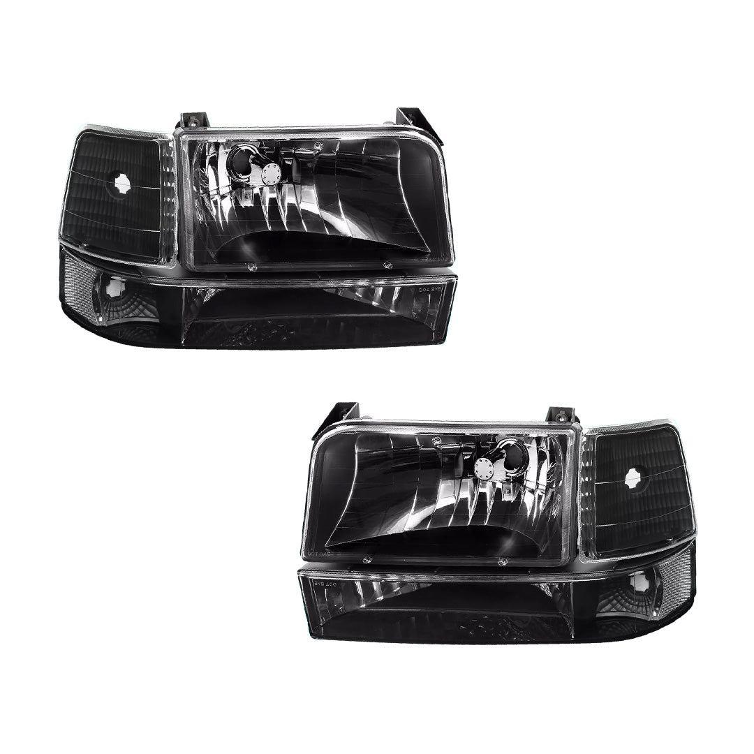 Ford F-150 (1992 - 1996) Replacement Headlights and Bumper Lights LH + RH