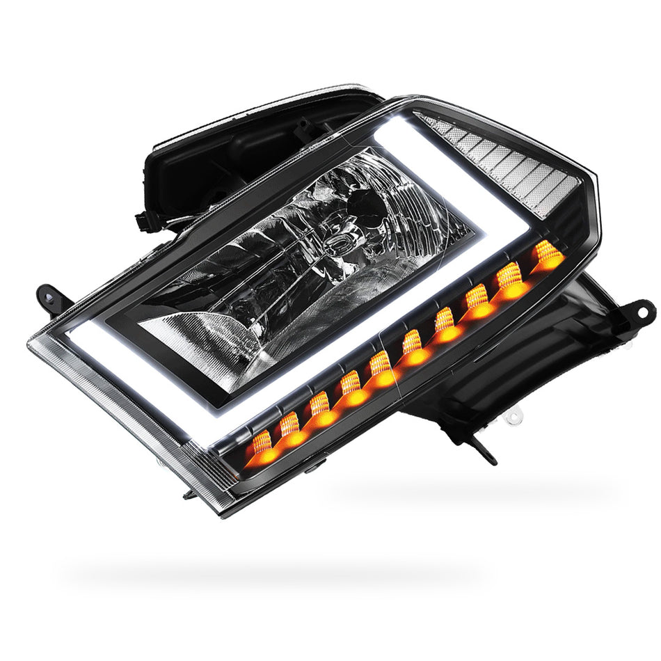 Dodge RAM 2500 (2010) U-LED DRL Sequential Signal Headlights LH + RH