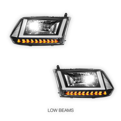 Dodge RAM 2500 (2010) U-LED DRL Sequential Signal Headlights LH + RH