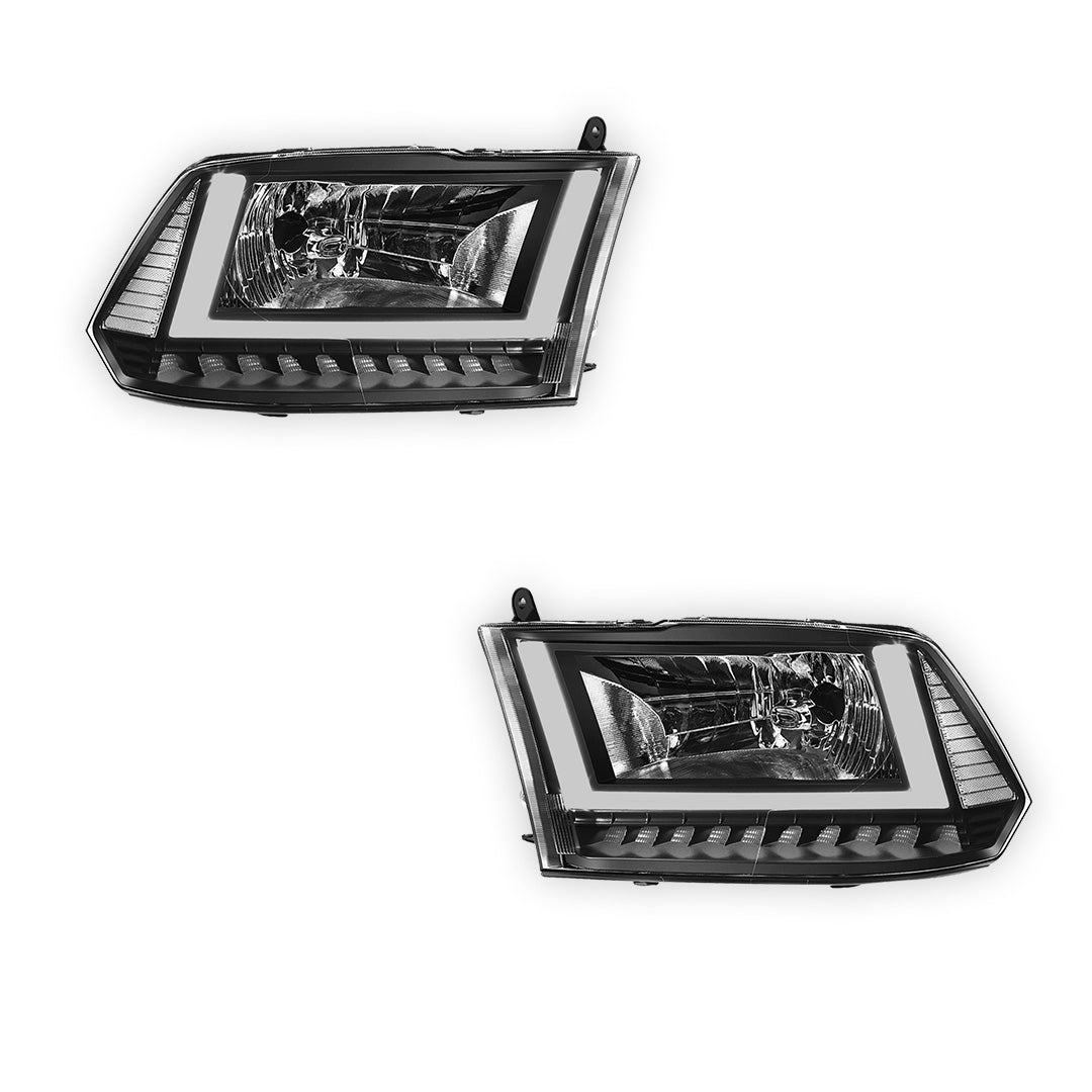Dodge RAM 2500 (2010) U-LED DRL Sequential Signal Headlights LH + RH