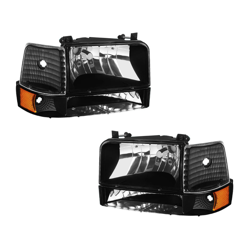 Ford F-150 (1992 - 1996) Replacement Headlights and Bumper Lights LH + RH
