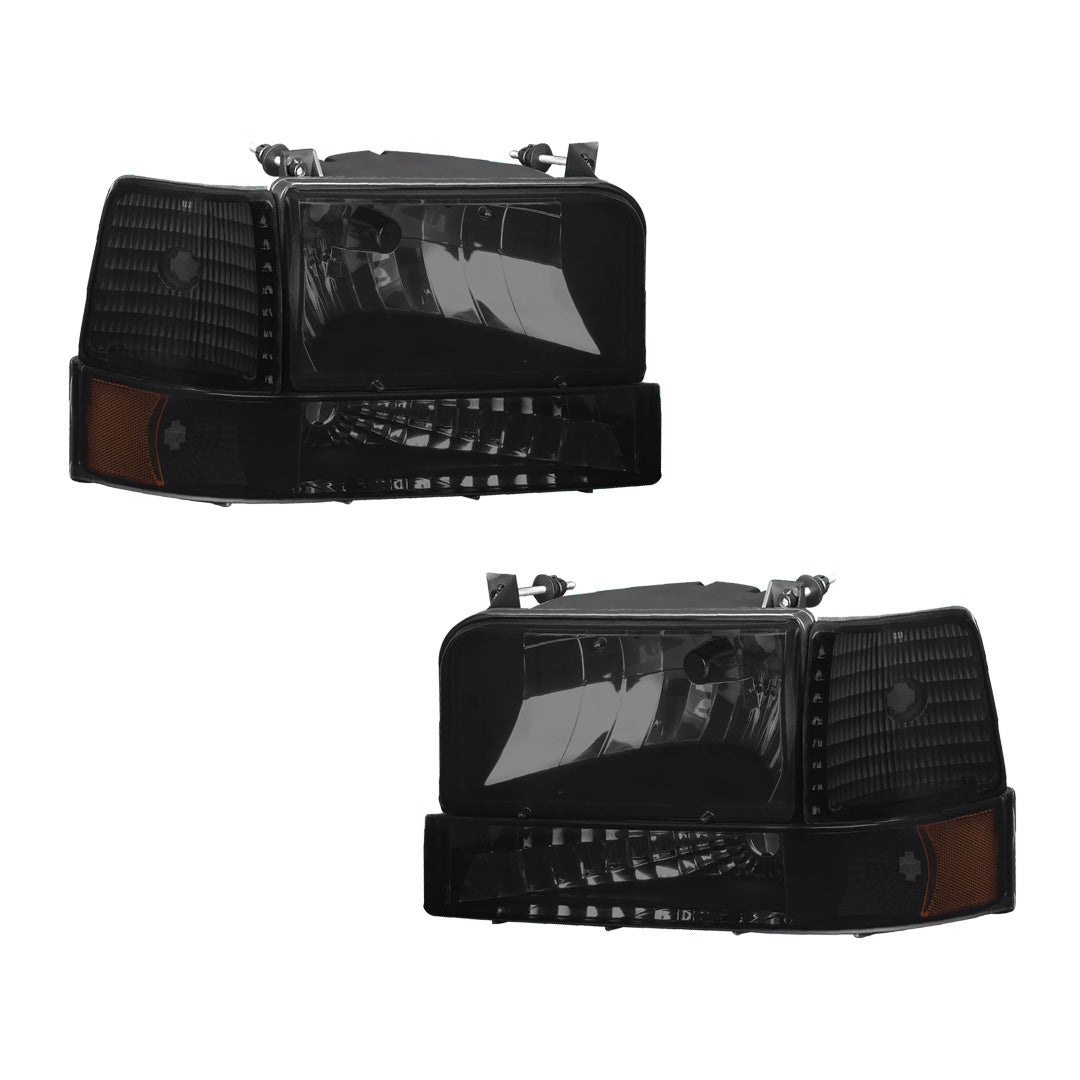 Ford F-150 (1992 - 1996) Replacement Headlights and Bumper Lights LH + RH