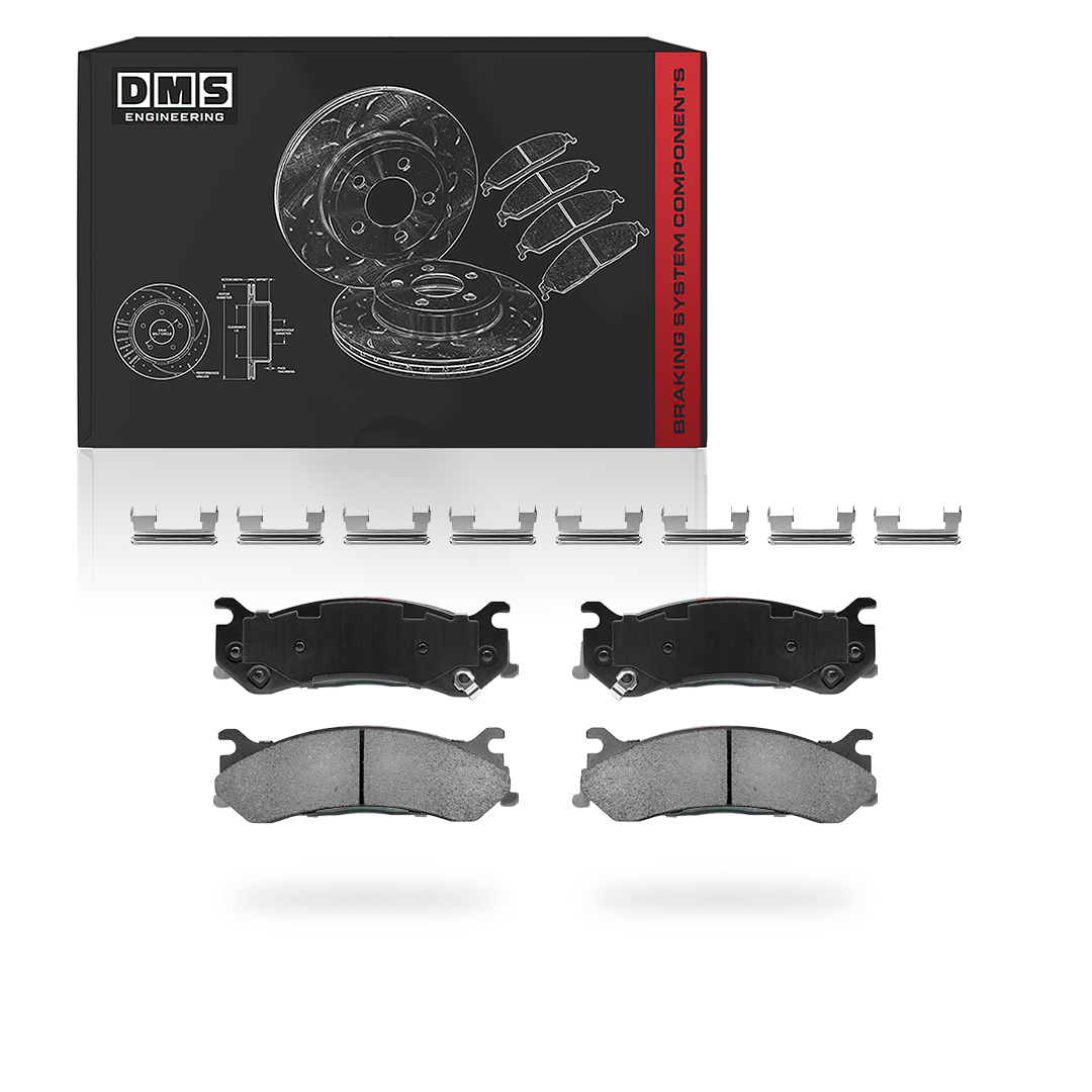 Cadillac Escalade Denali / SLE / SLT (2002 - 2006) Front and Rear Drilled & Slotted Brake Rotors and Brake Pads LH + RH