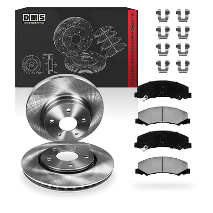 Chevrolet Impala LS / LT / LTZ (2006 - 2010) Front and Rear Standard Brake Rotors and Brake Pads LH + RH