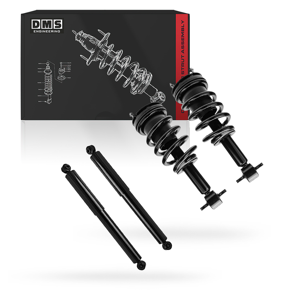 Chevrolet Silverado 1500 LS / LT / LTZ (2007 - 2013) Front & Rear Shock Absorbers + Sway Bar Links LH + RH