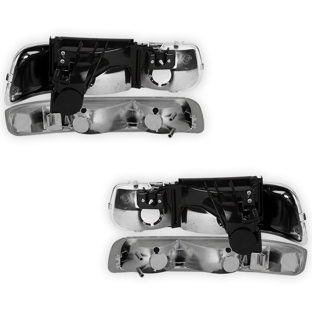 Chevrolet Silverado 2500 HD LS / LT (2001 - 2002) Replacement Headlights and Bumper Lights LH + RH