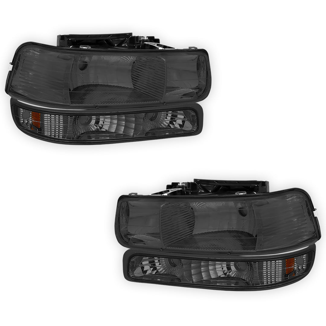 Chevrolet Silverado 2500 LS / LT (1999 - 2002) Replacement Headlights and Bumper Lights LH + RH