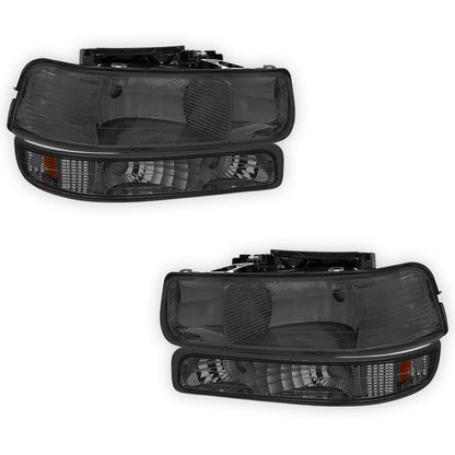 Chevrolet Silverado 2500 LS / LT (1999 - 2002) Replacement Headlights and Bumper Lights LH + RH
