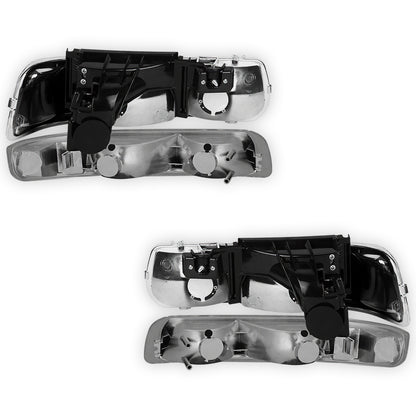 Chevrolet Silverado 3500 LS / LT (2001 - 2002) Replacement Headlights and Bumper Lights LH + RH