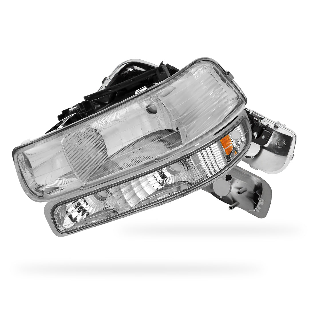 Chevrolet Suburban 1500 LT / LTZ / Z71 (2000 - 2006) Replacement Headlights and Bumper Lights LH + RH