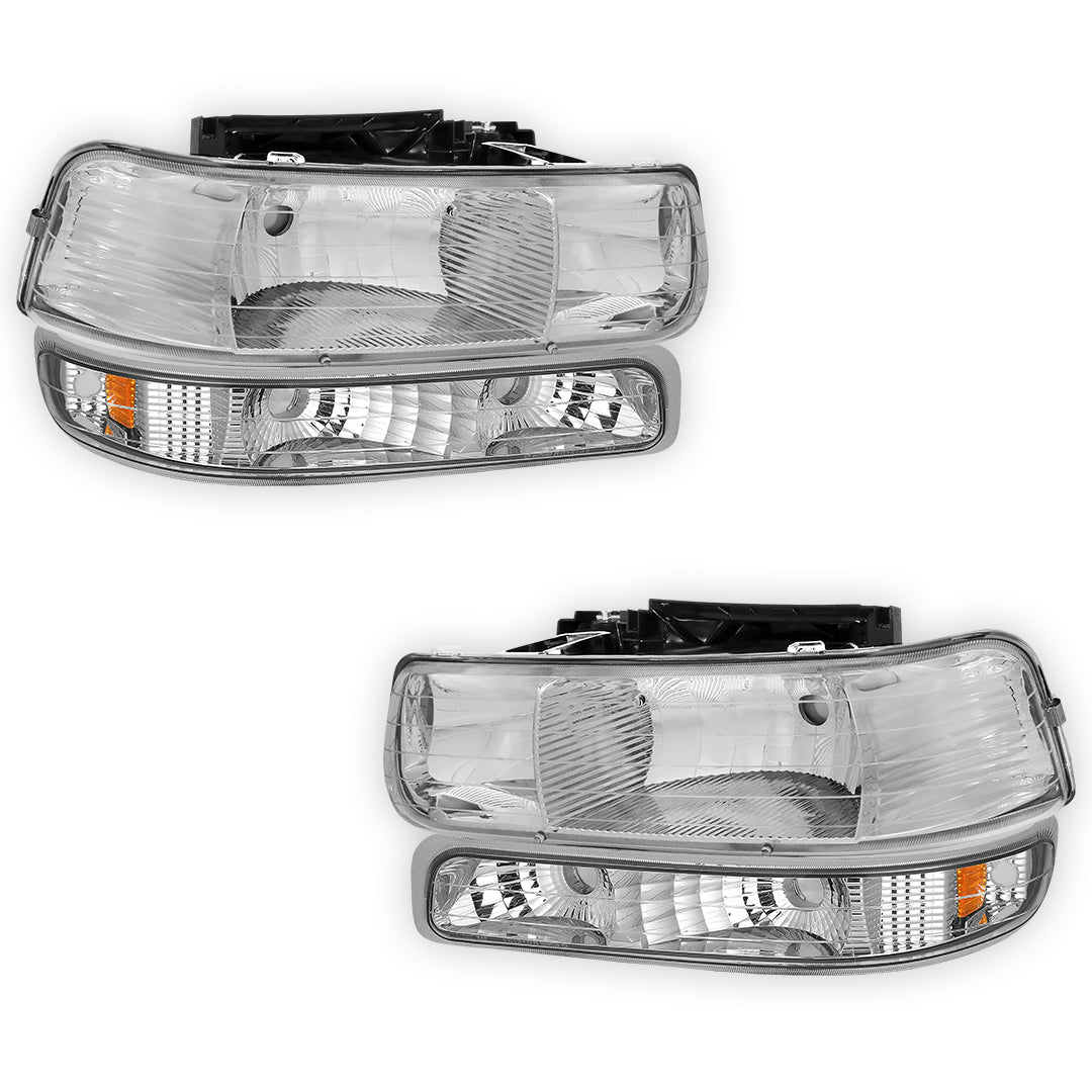 Chevrolet Suburban 2500 LS / LT (2000 - 2006) Replacement Headlights and Bumper Lights LH + RH
