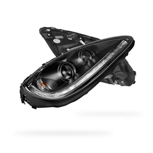 Chevrolet Corvette C6 (2005 - 2013) Sequential LED DRL Halogen Switchback Black Headlights LH + RH