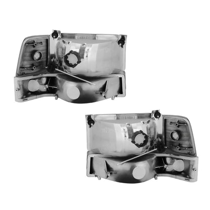 Ford F-150 (1992 - 1996) Replacement Headlights and Bumper Lights LH + RH
