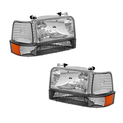 Ford F-150 (1992 - 1996) Replacement Headlights and Bumper Lights LH + RH