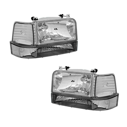 Ford F-150 (1992 - 1996) Replacement Headlights and Bumper Lights LH + RH