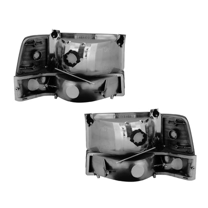 Ford F-150 (1992 - 1996) Replacement Headlights and Bumper Lights LH + RH