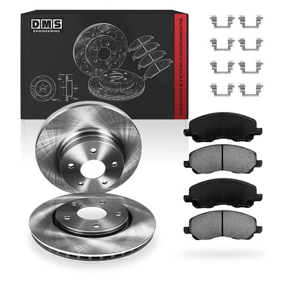Chrysler 200 (2011 - 2014) Front and Rear Standard Brake Rotors and Brake Pads LH + RH