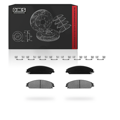 Dodge Magnum (2005 - 2008) Front and Rear Drilled and Slotted Brake Rotors and Brake Pads LH + RH